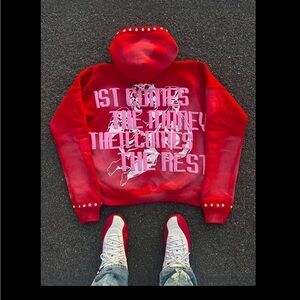 Stylish Red Graphic Men's Jacket